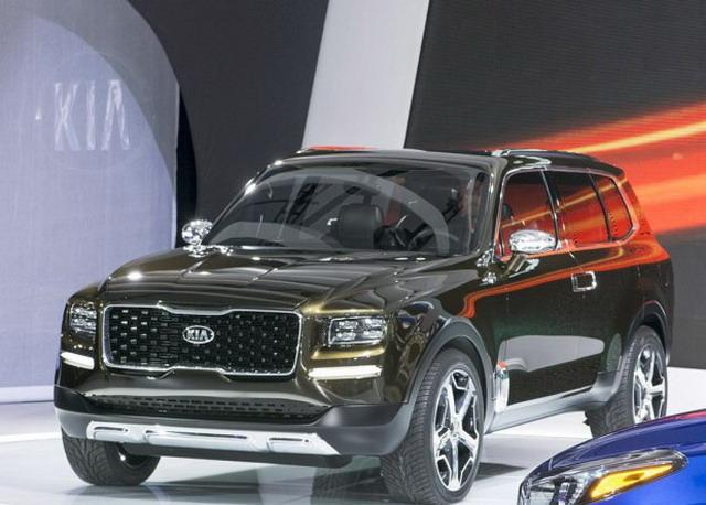 旗舰豪华suv 曝起亚telluride量产版谍照